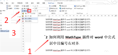 如何更改MathType中公式的自动编号(图2) 点击