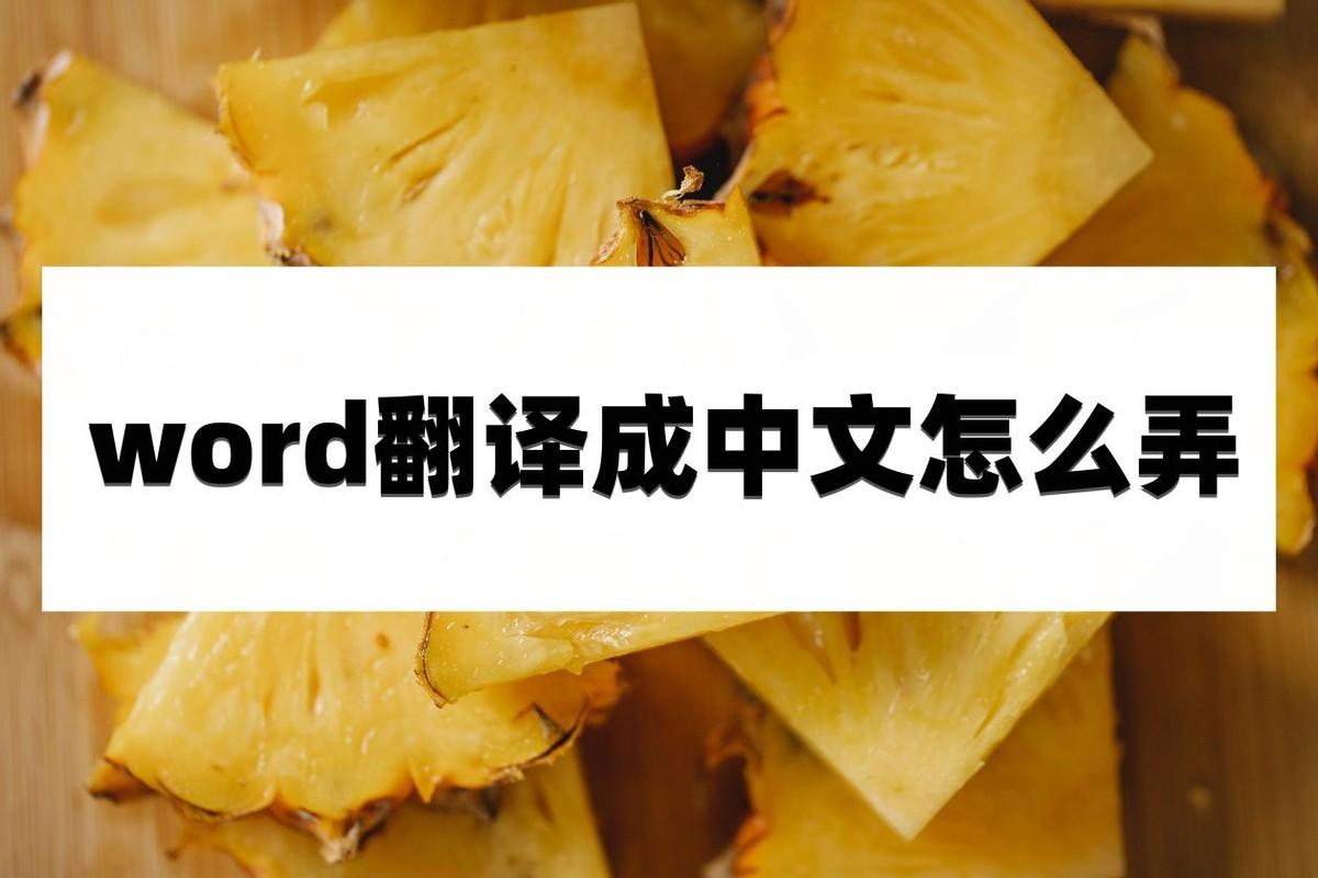 word翻译成中文怎么弄?介绍几个实用技巧(图1)