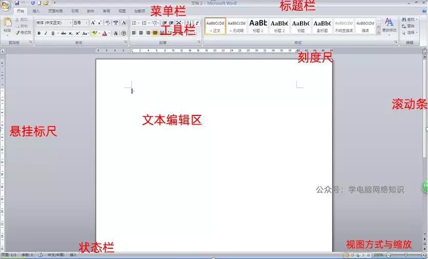 电脑办公软件Word基础学习入门,认识界面及基本操作(图1)