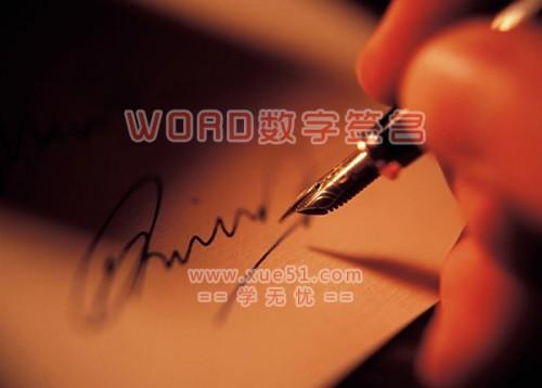 利用word数字签名保护文档