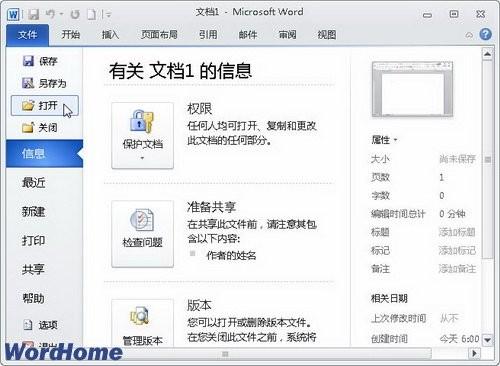 了解Word2010中的