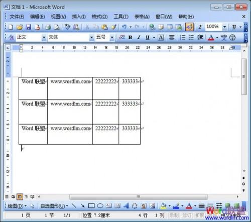 Word2003表格调整行的高度.宽度和间距(图13) Word2003表格调整行的高度.宽度和间距