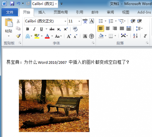 解决Word2010中插入图片时变成空白框问题(图5) 解决Word2010中插入图片时变成空白框问题