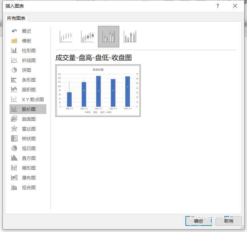 Word2016成交量收盘图怎么插入?(图5)