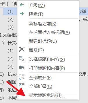word目录怎样只显示一级标题? word目录导航仅显示第一级别标题的技巧(图5) word目录怎样只显示一级标题? word目录导航仅显示第一级别标题的技巧(图5)