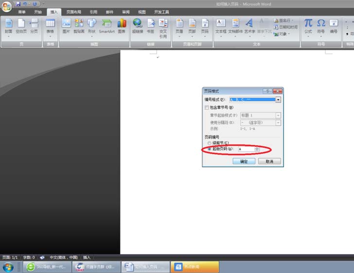 word中怎么插入abcd英文字母的页码?(图6)