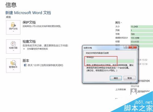 word2016如何设置密码保护?word2016加密文档教程(图8) word2016如何设置密码保护?word2016加密文档教程