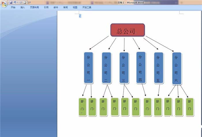 word怎么制作树形的公司结构图?(图1) word怎么制作树形的公司结构图?(图1)