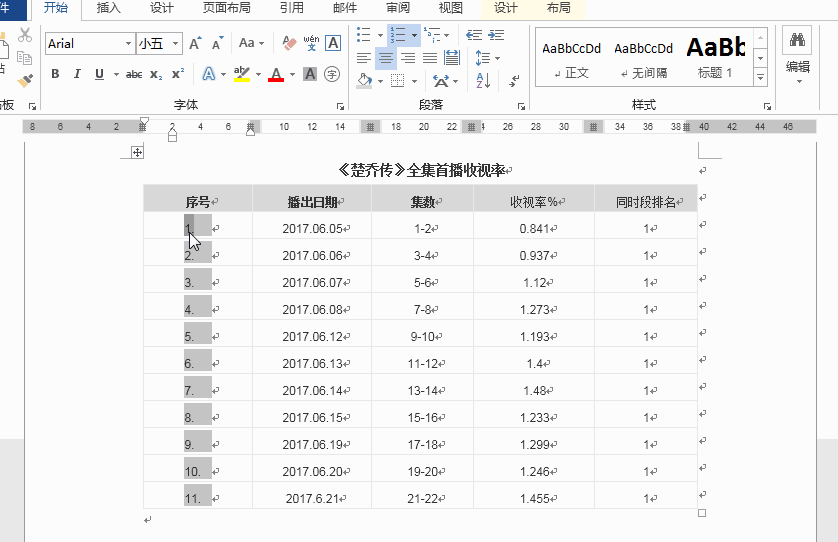 Word表格中怎么实现序列自动填充?  Word自动编号的教程(图4)