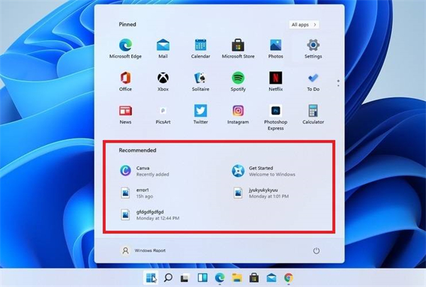 Win11怎么删除开始菜单中的推荐文件?Win11怎么删除开始菜单中文件?(图1) 删除开始菜单中的推荐文件